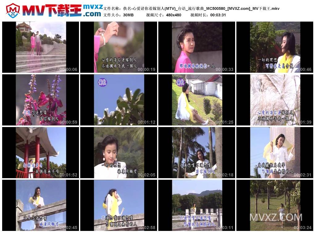 佚名-心爱请你着嫁别人(MTV)_台语_流行歌曲_MC500580